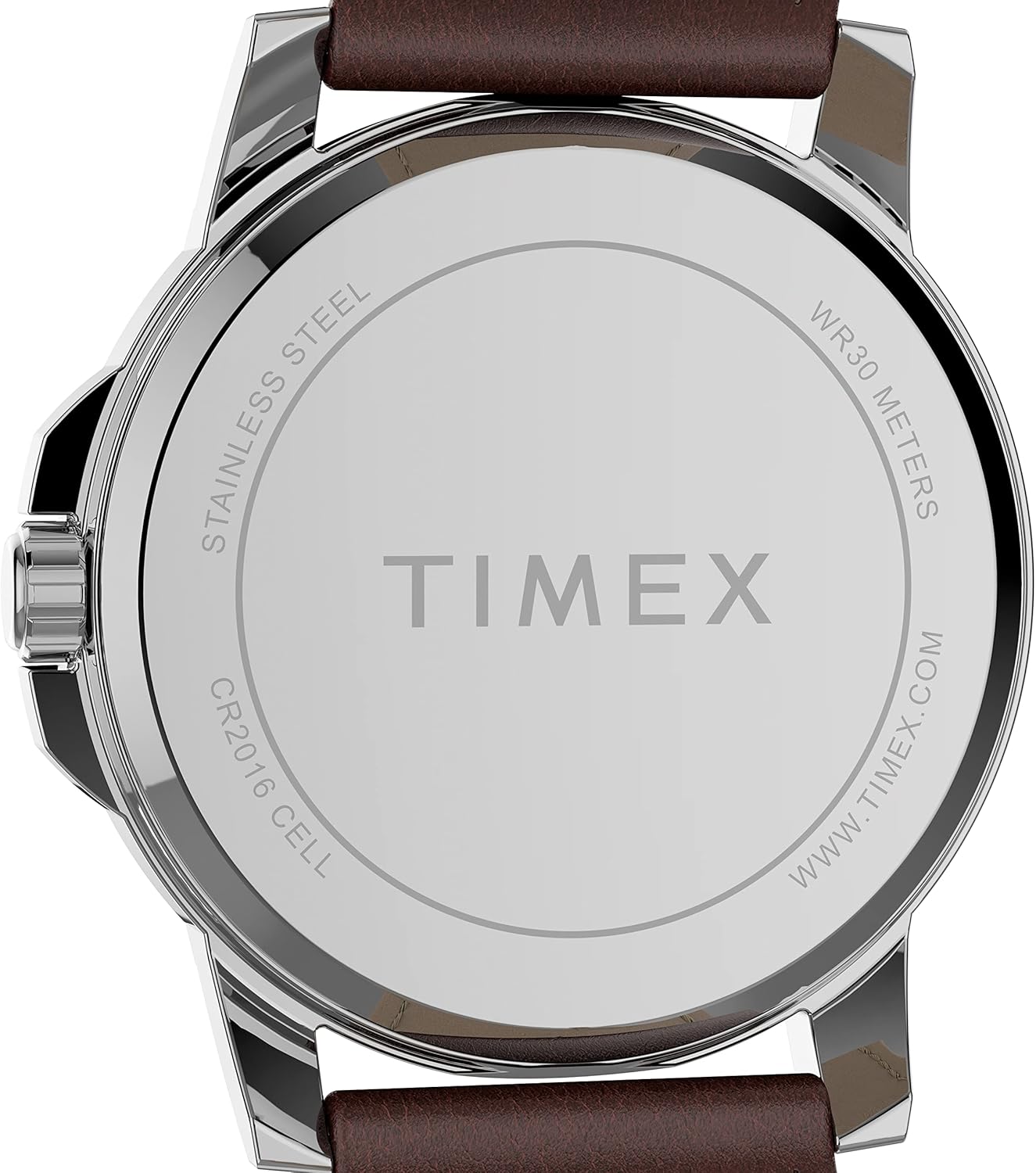 Timex Men's Dress 45mm Brown Leather Strap Watch (Model: TW2V79200GP) - Image 4