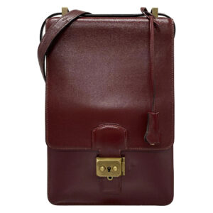 Auth HERMES Sac a Depeche DPLG rouge ash Box Calf Circle S Shoulder Bag Auth HERMES Sac a Depeche DPLG rouge ash Box Calf Circle S Shoulder Bag