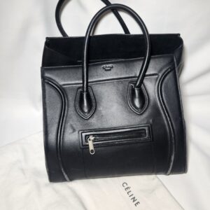 Celine Black Grained Calfskin Medium Phantom Luggage Tote ****see Description**