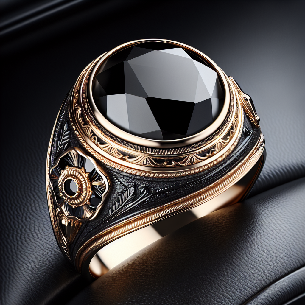 Black Onyx Gemstone Men Ring, Wedding Rings for Men, Eternity Gold Black Onyx Mens Ring Handmade Jewelry, Promise Ring, Mens Everyday