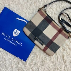 Burberry Blue Label Crestbridge Shoulder Bag Pouch Sacoche Authentic From Japan