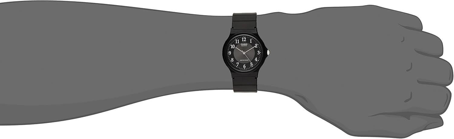 Casio Men's MQ24-1B3 Analog Black Rubber Strap Watch - Image 4