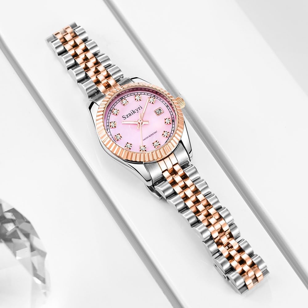 Classic Watch for Women with Solid Stainless Steel Band Ladies Dress Watch Womens Calendar Watch - Image 7
