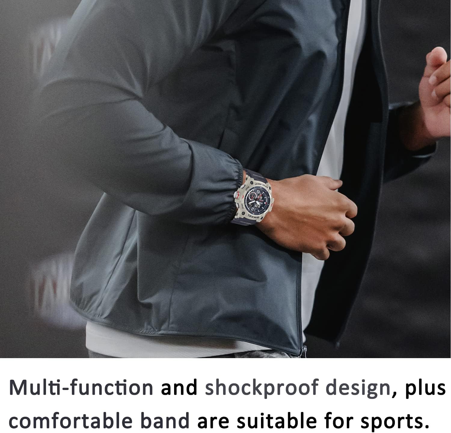 Mens Digital Watch, Sport Watches for Men Outdoor Military Digital Analog Stopwatch Waterproof Multifunctional Wrist Watch - Image 2