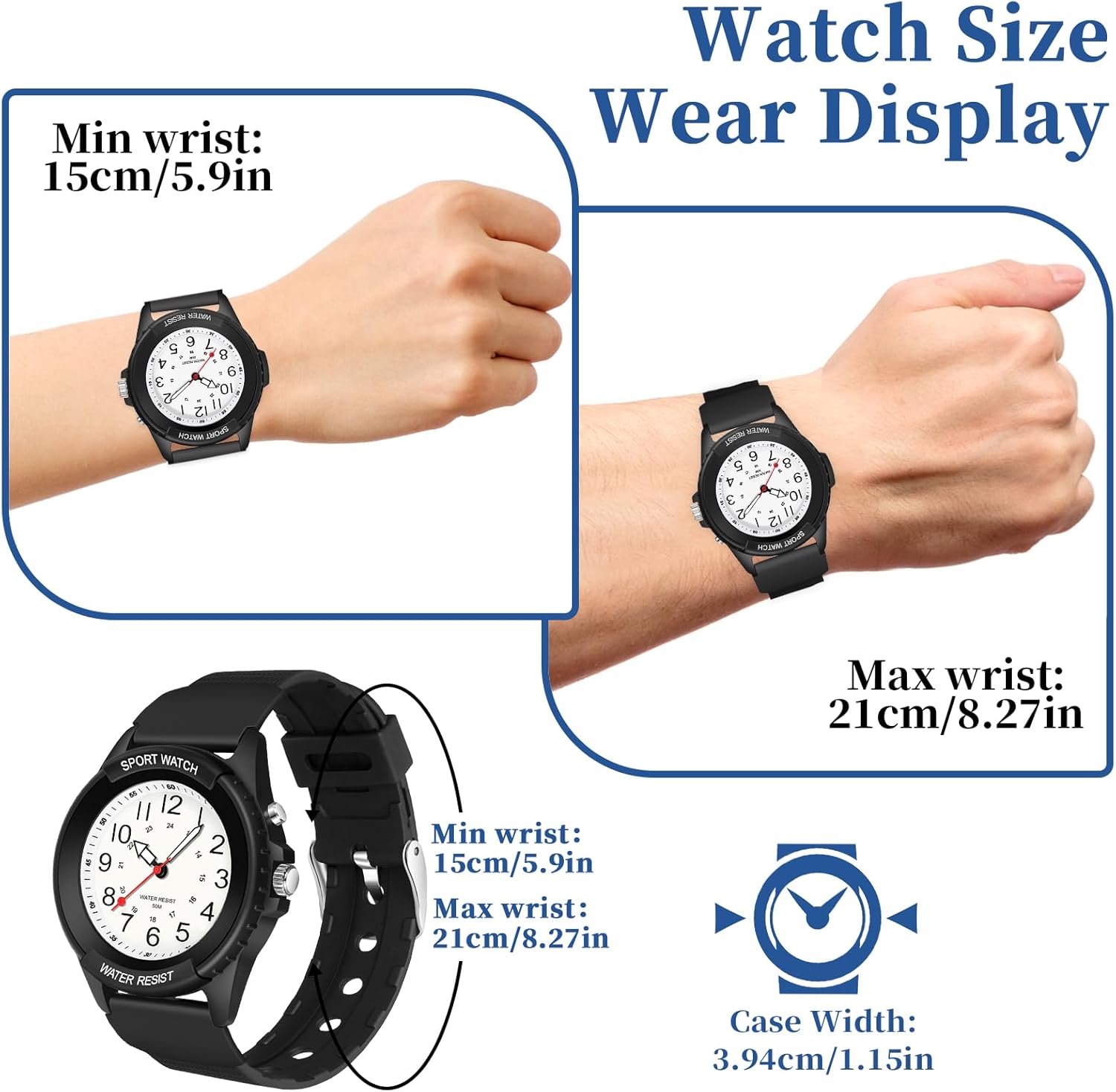 PROKING Waterproof Nurse Watch for Medical Professionals,Women Men, 24 Hour with Second Hand, Night Light, Military Time Easy to Read Dial, Soft and Breathable Silicone Band - Image 2