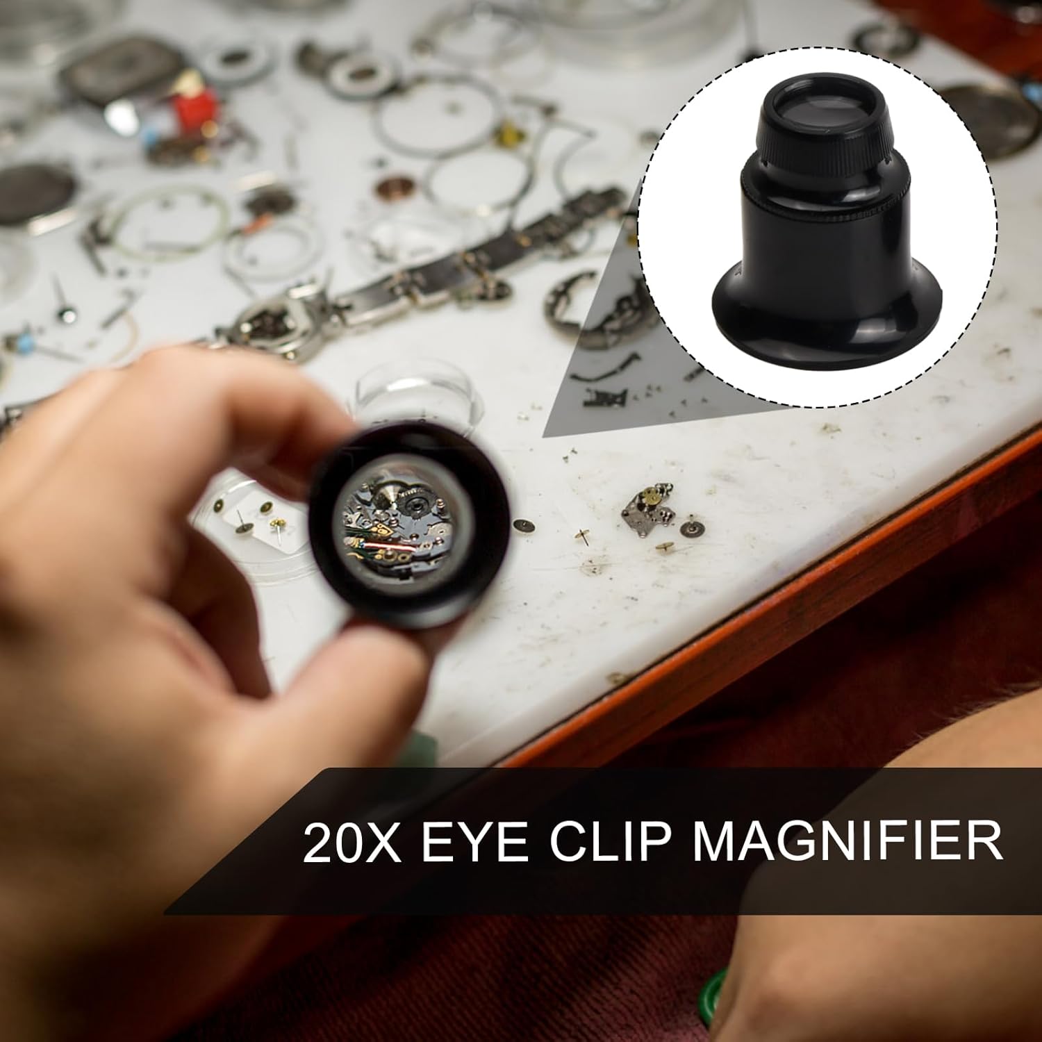 5 Pcs Magnifier Loupes with Headband Magnifier Wire, 3X 5X 10X 15X 20X Watch Repair Magnifiers Watchmaker's Magnifier Magnifying Glass for Watch Repair Jewellery Gemstones Coins Engraving - Image 5