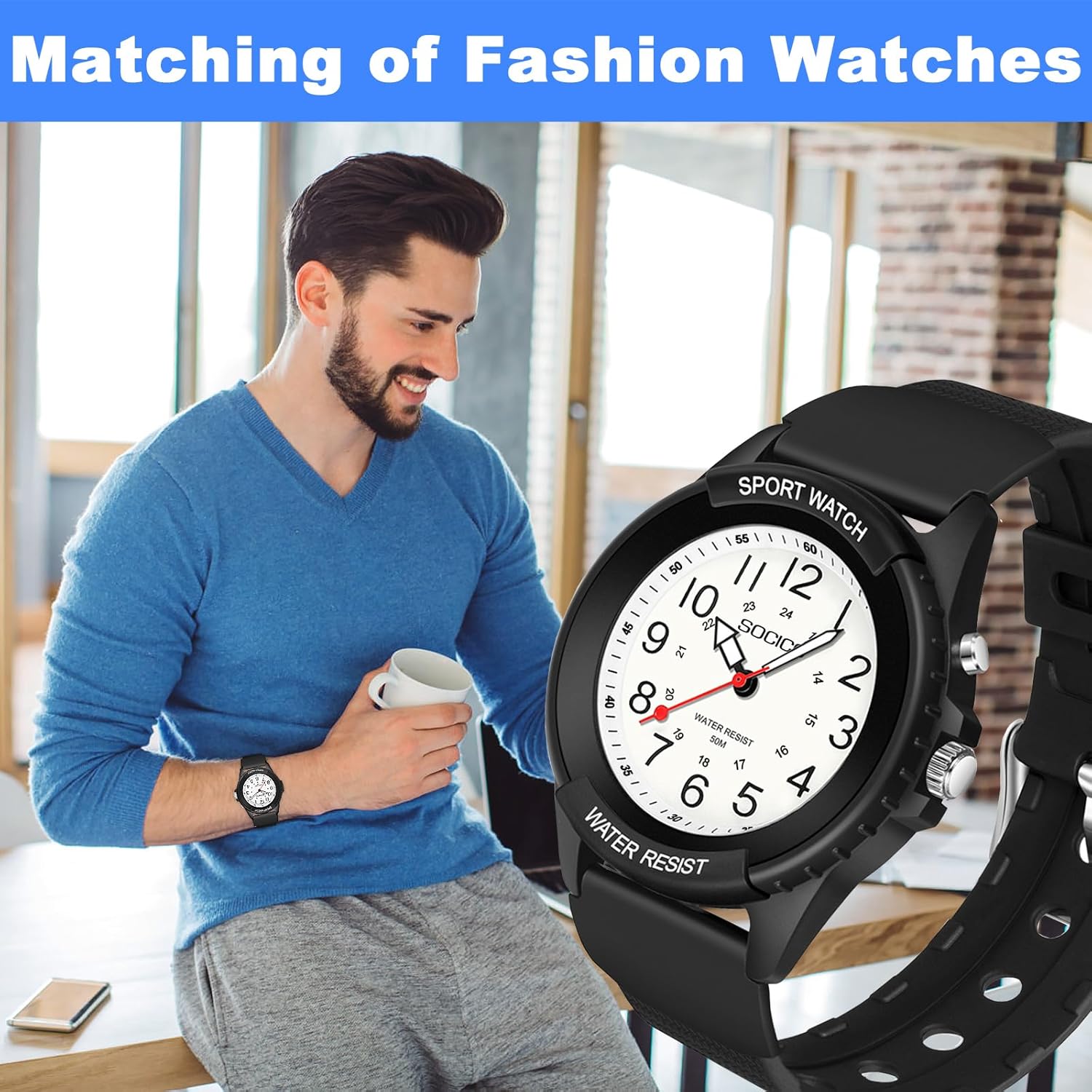 PROKING Waterproof Nurse Watch for Medical Professionals,Women Men, 24 Hour with Second Hand, Night Light, Military Time Easy to Read Dial, Soft and Breathable Silicone Band - Image 7