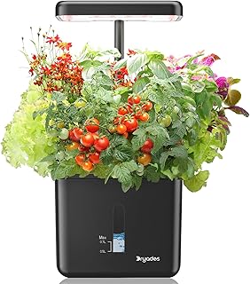 Indoor Garden Growing Systems Self-Watering Plant Pot Smart Gardening System with 17 Watts LED Grow Light Auto Timer Gardening Plant Gifts for Dad Mom Plant Pot for vegetables herbs