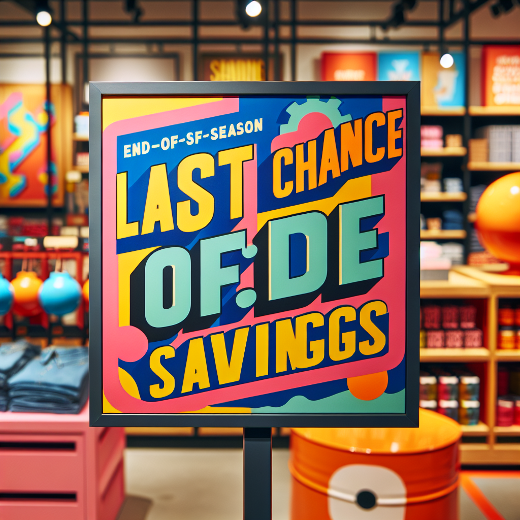 Last Chance for Savings: End-of-Season Clearance Sales!