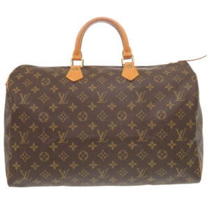 Louis Vuitton Speedy 40 Monogram M41522 Bag Brown Leather #RB02031