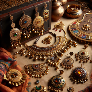 Indian Jewellery Sets for Women Indian Dangle Earrings for Women Gold Boho Earrings Necklace Jewelry Set Gypsy Choker Necklace Jewelry Gifts