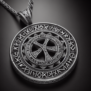 Viking Rune Formula Pendant Necklace for Men - 925 Sterling Silver - Norse Nordic Celtic Jewelry - Mens Runes Protection Amulet - Handmade (Pendant Only (Male))