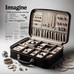 ProCase Travel Jewelry Case Organizer Bag, Soft Padded Double Layer Jewelry Carrying Pouch Portable Jewelry Storage Box Holder for Earrings, Rings, Necklaces, Bracelets, and Watches –Black