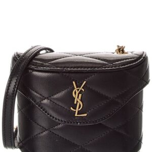 Saint Laurent June Micro Box Leather Shoulder Bag Women's Black