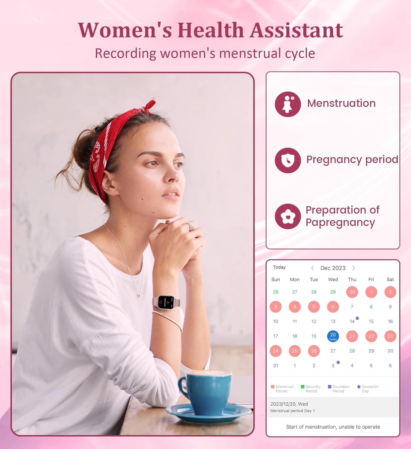 1.83'' Smart Watch for Women with Bluetooth Call(Answer/Dial), Fitness Activity Tracker with 100+ Sport Modes Heart Rate/Sleep Monitor Pedometer, Women Smartwatches Compatible Android Phone iPhone - Image 7