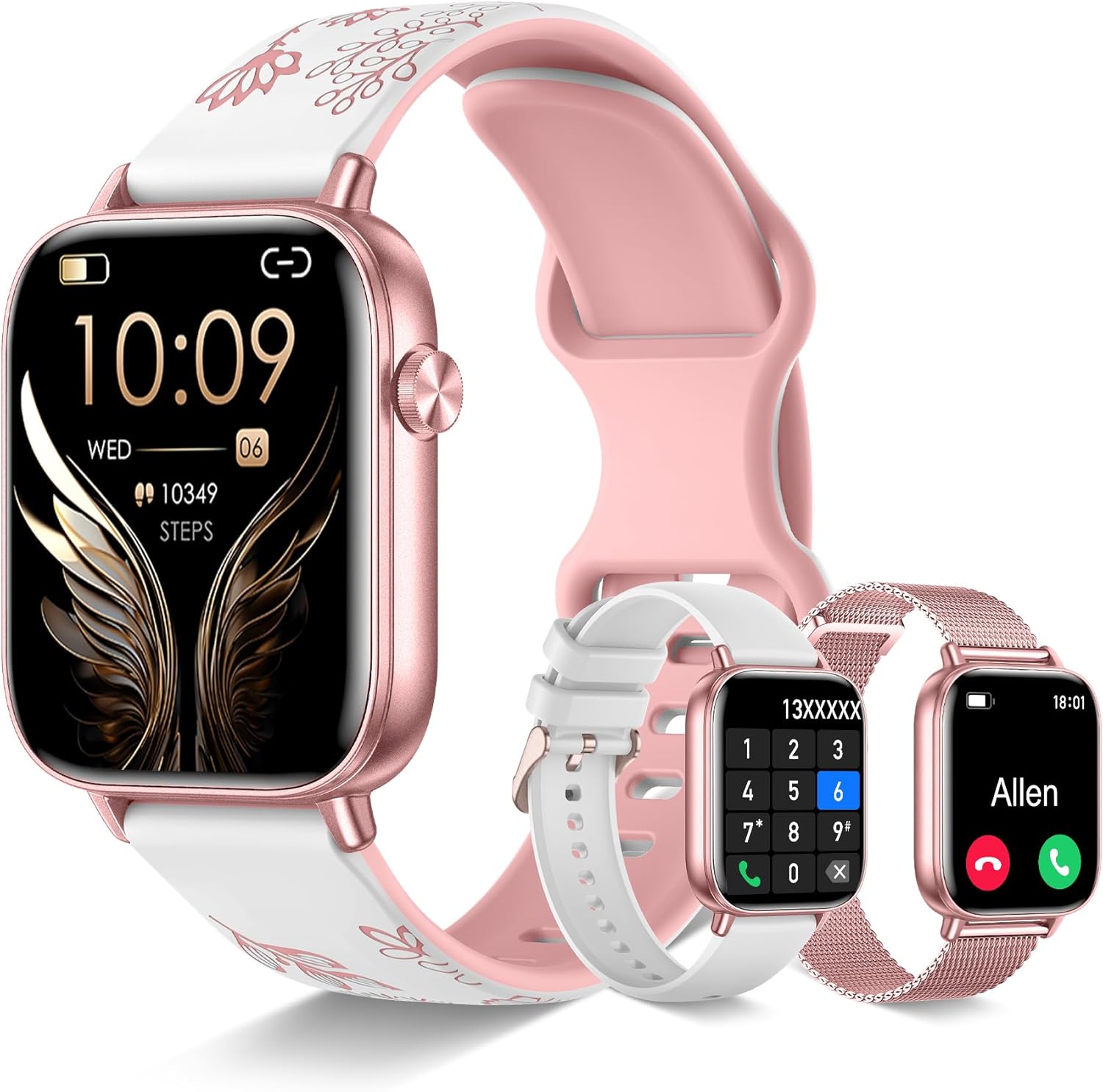 1.83'' Smart Watch for Women with Bluetooth Call(Answer/Dial), Fitness Activity Tracker with 100+ Sport Modes Heart Rate/Sleep Monitor Pedometer, Women Smartwatches Compatible Android Phone iPhone - Image 9