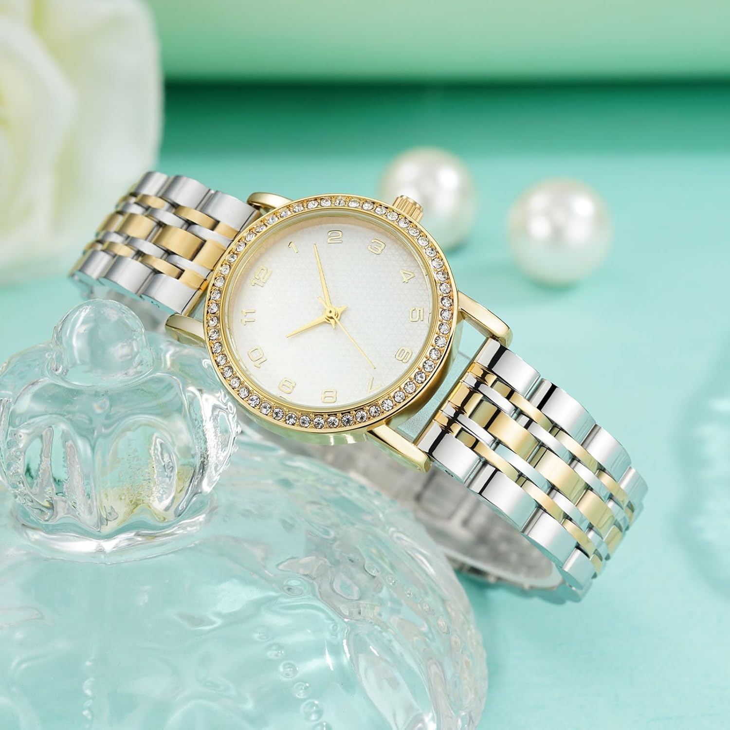 CIVO Ladies Watches for Women Vintage: Analog Wrist Watch Easy to Read Waterproof - Dainty Fashion Elegant Two Tone Stainless Steel Watch - Image 6