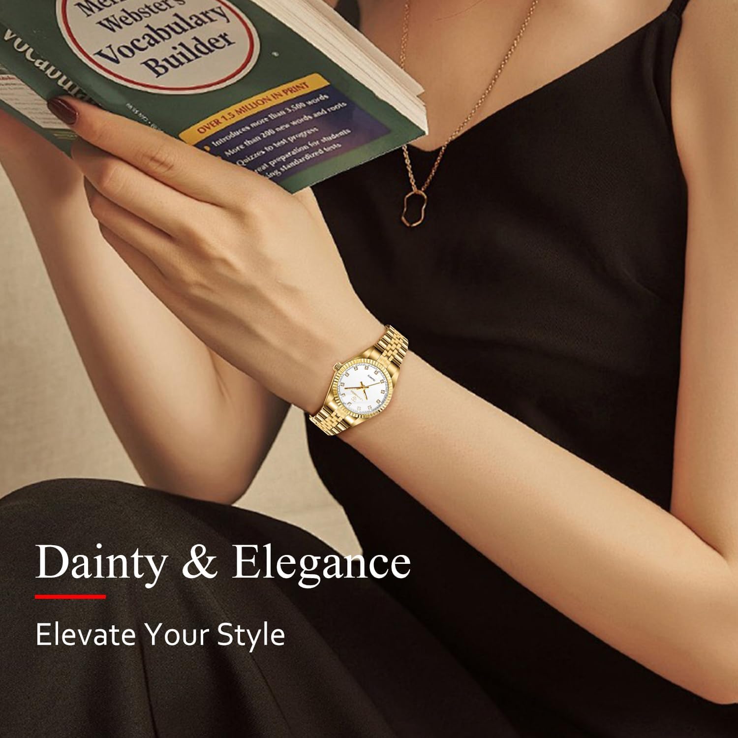 Watches for Women Montre Femme Cadeau Gift for Birthday Anniversary Womens Watch Fashion Dainty Elegant Quartz Analog Wrist Watch for Women Stainless Steel Bracelets - Image 4