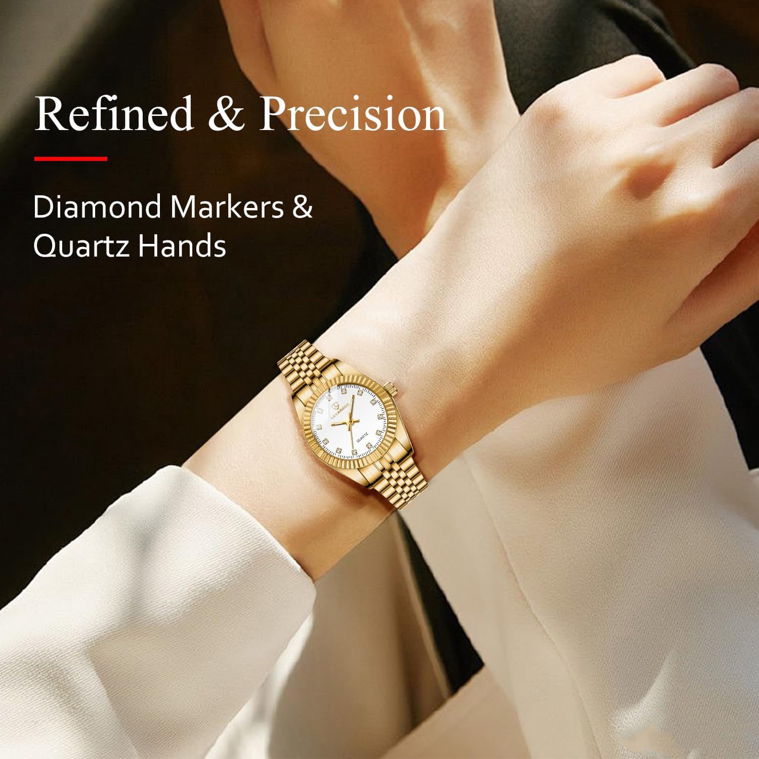 Watches for Women Montre Femme Cadeau Gift for Birthday Anniversary Womens Watch Fashion Dainty Elegant Quartz Analog Wrist Watch for Women Stainless Steel Bracelets - Image 5