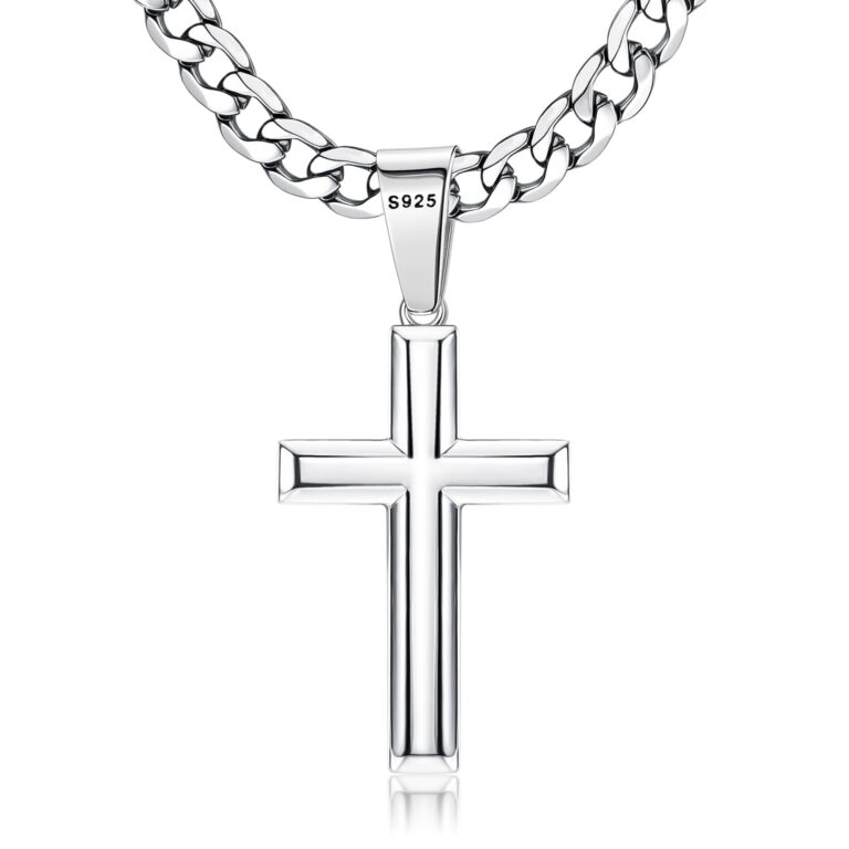 Review: Adramata 925 Sterling Silver Cross Necklace for Men Women…