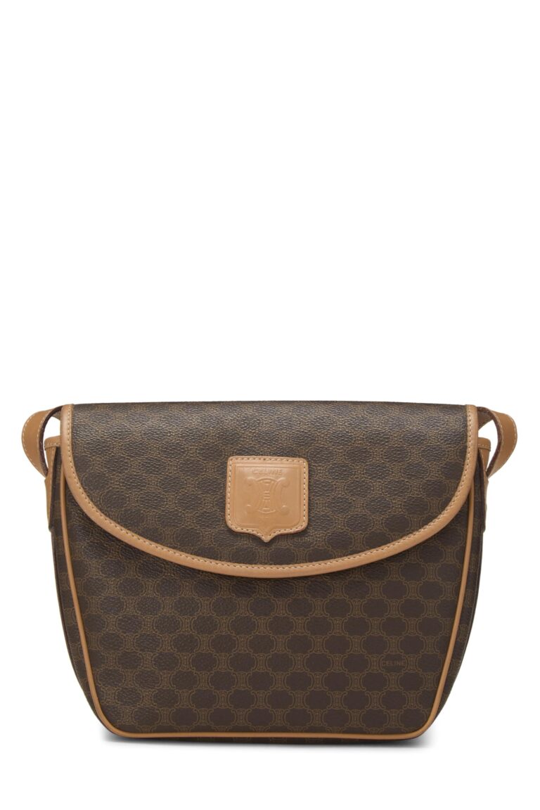 Review: CELINE Paris Macadam Canvas Shoulder Bag Gray Silver Auth…