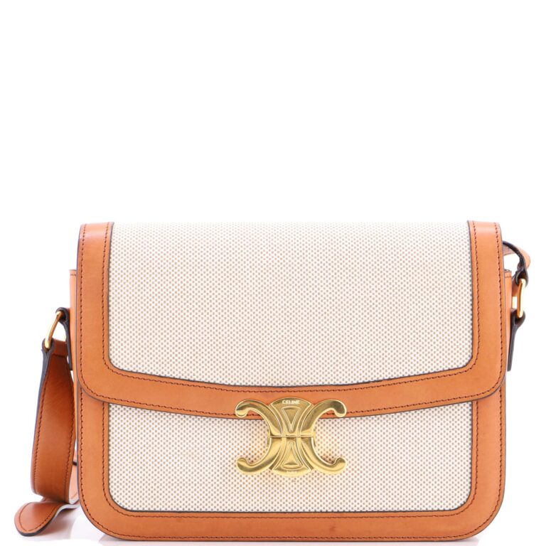 Review: CELINE 80s Vintage Shoulder Bag Turn Lock Triomphe Leather…