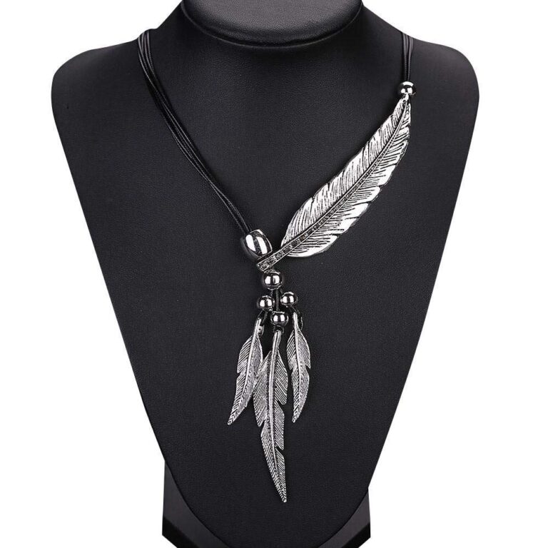 Review: Wcysin Women Girls Antique Vintage Time Necklace Sweater Chain Pendant Feather Pendant Necklace Silver