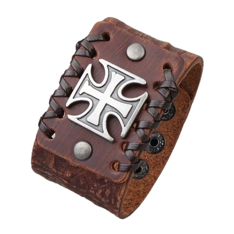 Review: COOLLA Antique Men’s Brown Leather Cuff Bracelet, Leather Wrist…