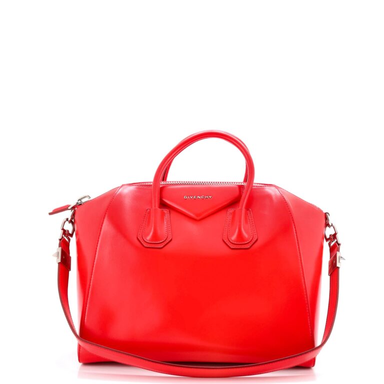 Review: GIVENCHY Hand Bag Leather 2way Red Gold Auth BA4414