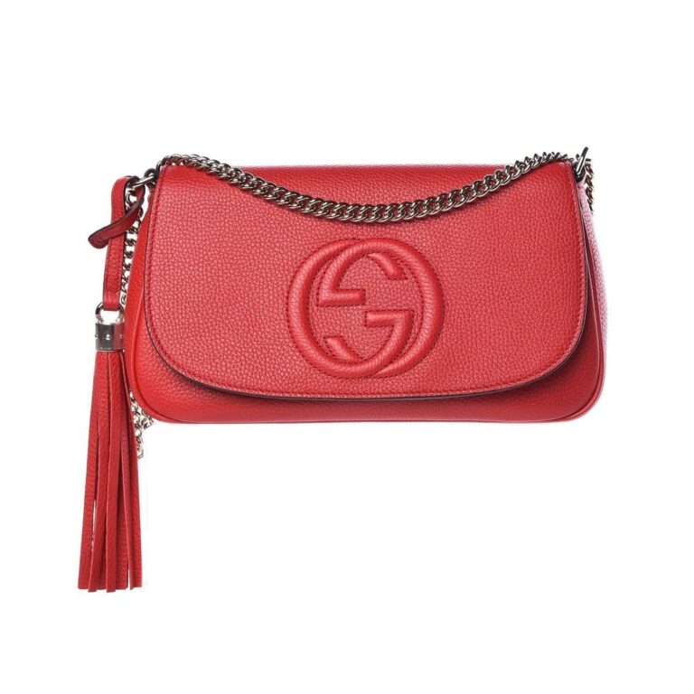 Review: GUCCI One Shoulder Bag GG Pattern Suede Red