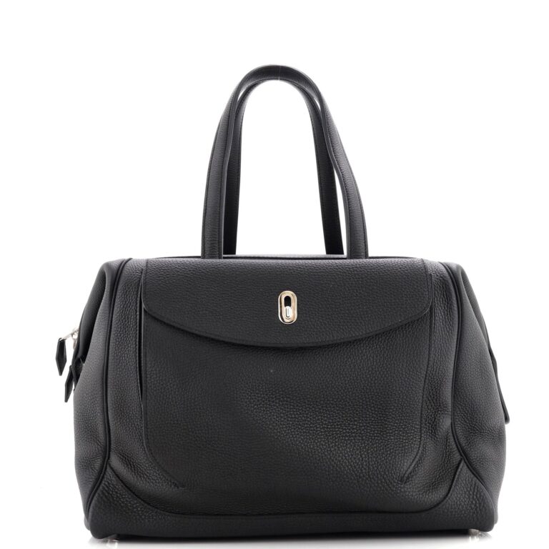 Review: Auth HERMES Massai PM Dark Brown Togo Square F…