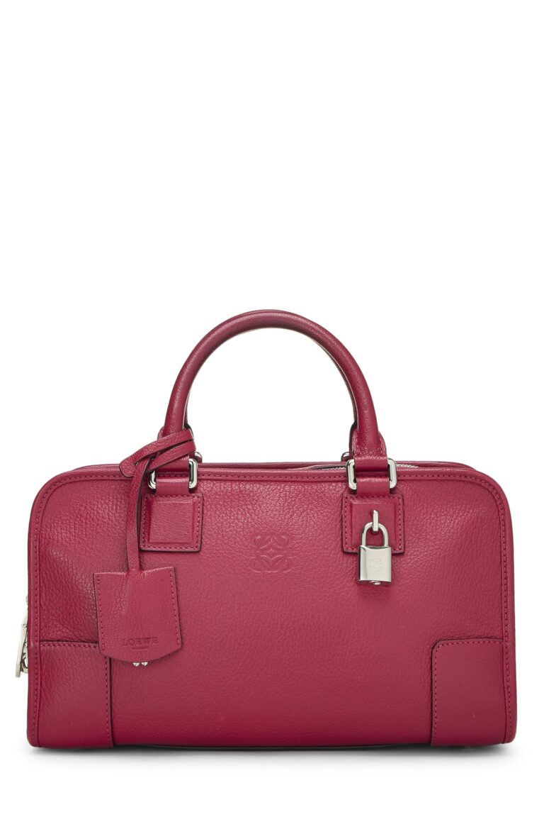 Review: LOEWE Anagram Leather Suede Amazona 28 Hand Bag Orange…