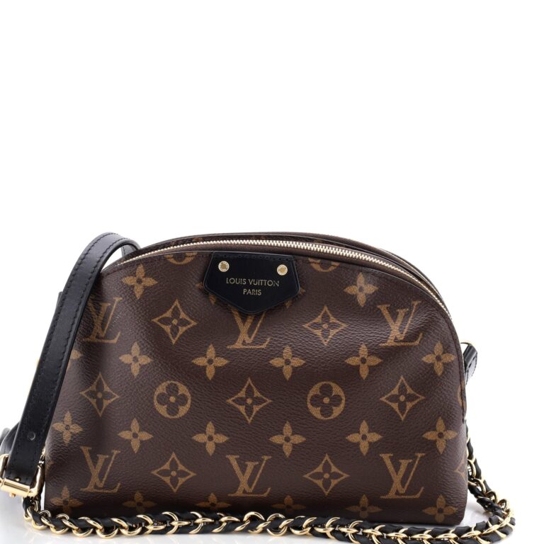 Review: Auth LOUIS VUITTON Danube Monogram Crossbody Shoulder Bag Purse…