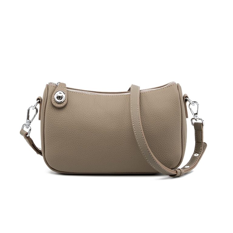 BURBERRY Horseferry Shoulder Bag Wallet Logo Shoulder Bag leather Gray…