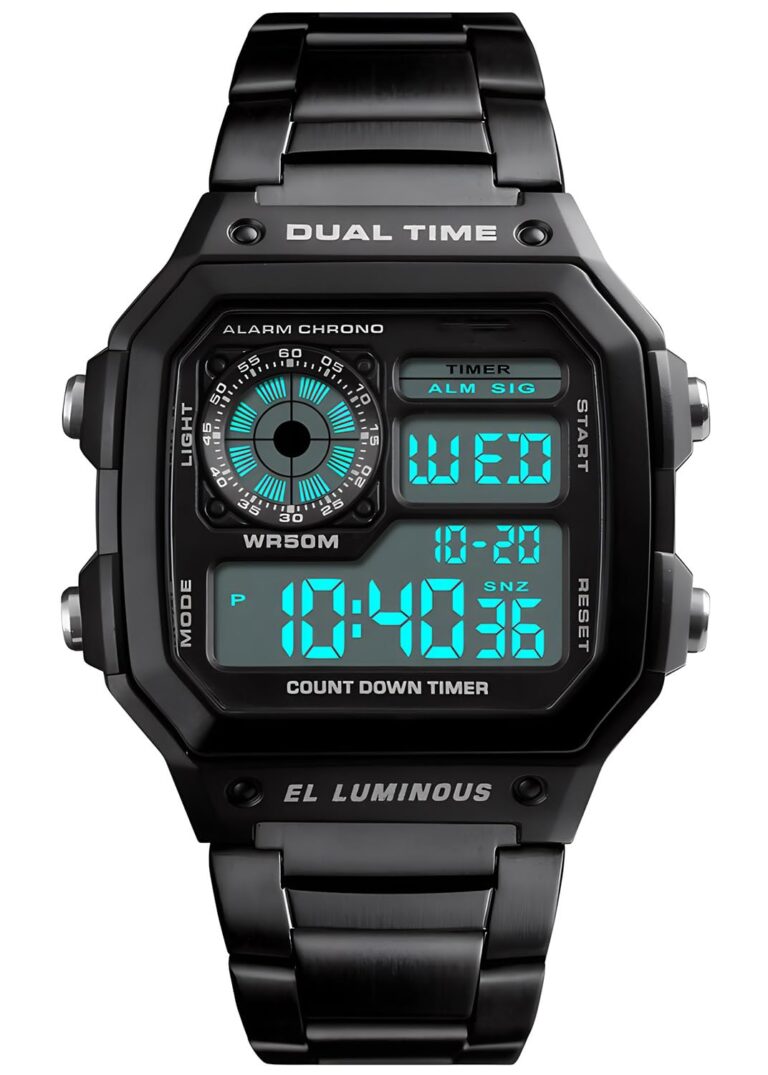 Review: Watches for Men Dual Time Japanese Quartz Stainless Steel…