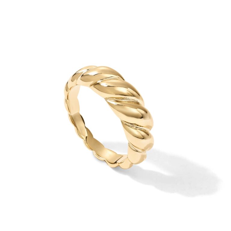 Review: PAVOI 14K Gold Plated Croissant Dome Ring | Twisted…