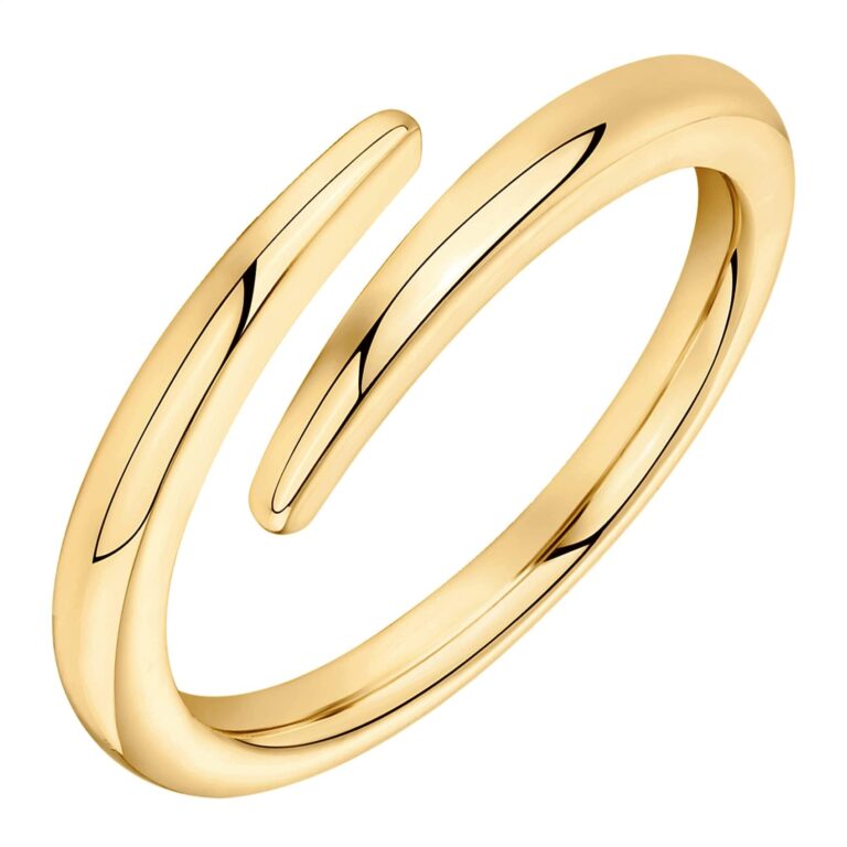 Review: PAVOI 14K Gold Plated Open Twist Eternity Band for…