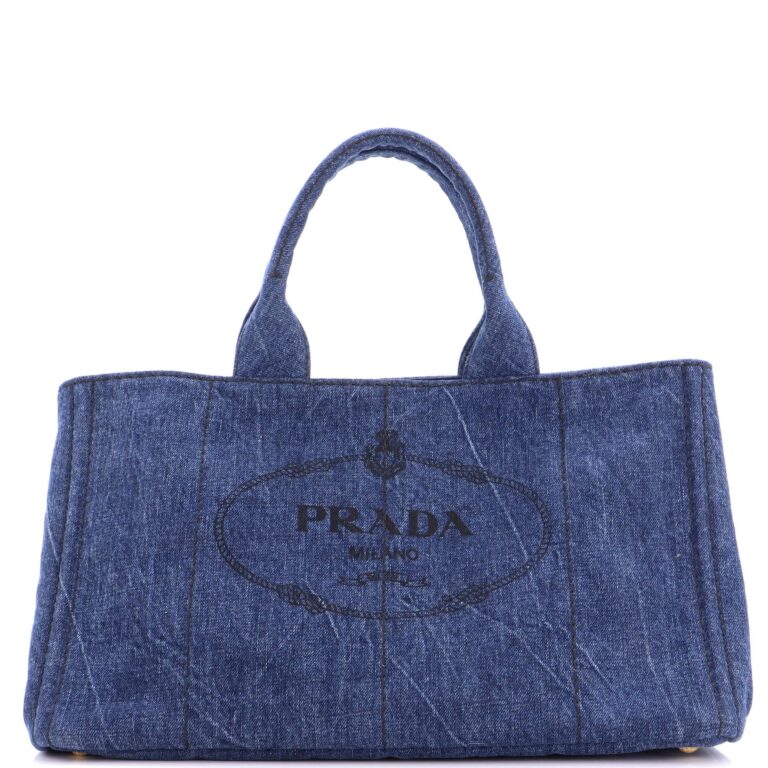 Review: PRADA Denim Canapa Tote Bag – W33 × H22…