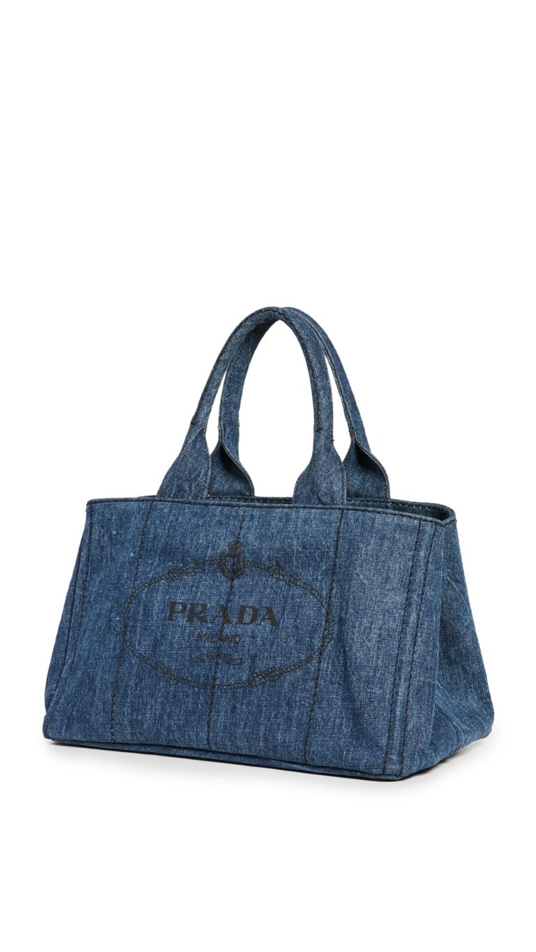 PRADA Canapa Denim Tote Bag Purses And Handbags: Our Top…
