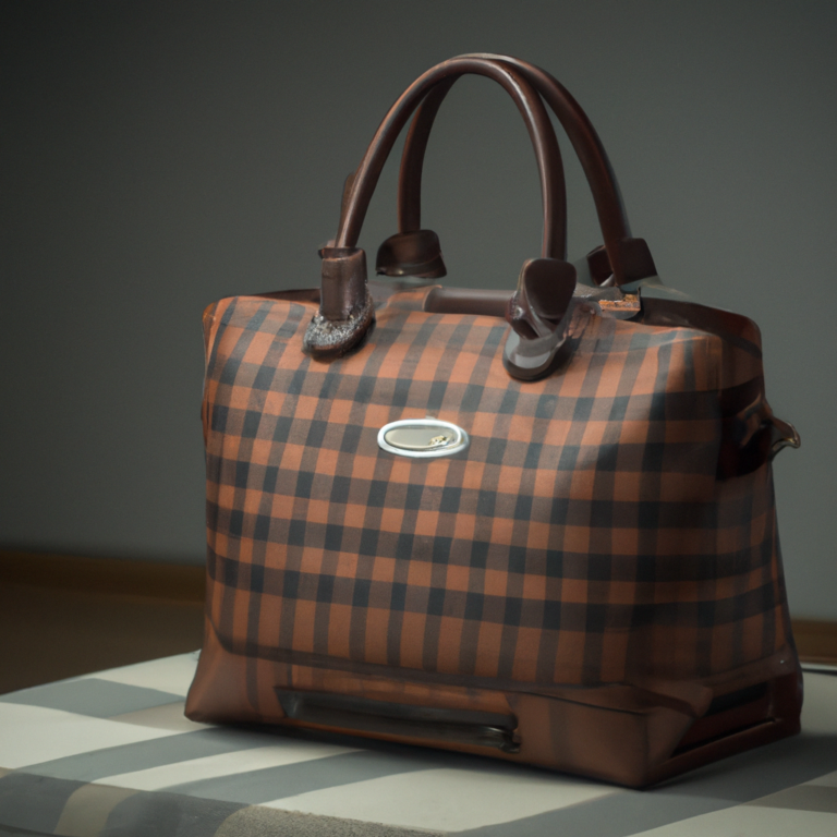 Review: Burberry Brown Leather Hand Bag With Haymarket Check Interior