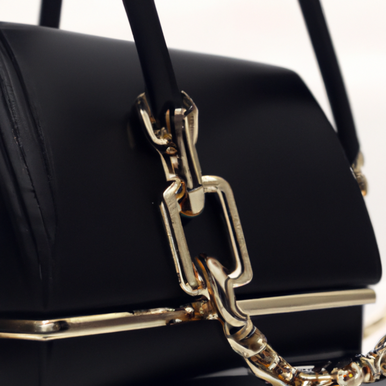 Review: GIVENCHY Chain Shoulder Bag Leather Black Gold Auth 113424