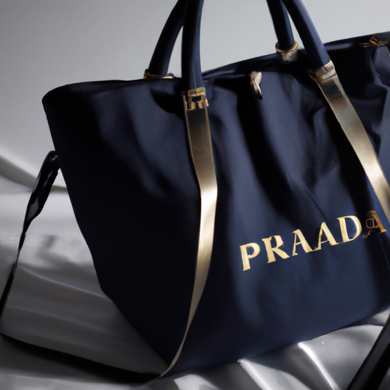 Review: PRADA BR4997 Tote Bag  Navy Nylon Leather Gold Hardware USED from japan 310B