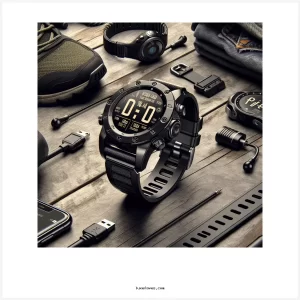 LIGE Military Smartwatch for Men-1000mAh Battery, 1.85″ Big Screen Fitness Tracker with Bluetooth Calls/LED Flashlight/100+Sports Modes/2 Straps for Android iOS, IP68 Waterproof Smart Watch, Black