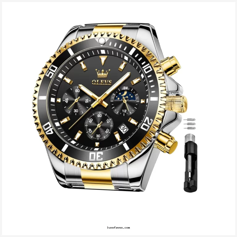 Top Picks: OLEVS Classic Wrist Watches,Men Business Watches Dress Watch with Day,Multifunction Luminous Men Stainless Steel Wristwatch Water Resistant Chronograph Watches for Men Accessories for 2026
