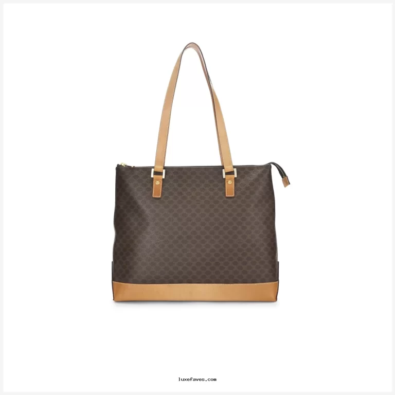 Celine Macadam Pattern Shoulder Bag Tote  Authentic Brown Logo Aqua Handles Purses And Handbags: Our Top Pick for 2026