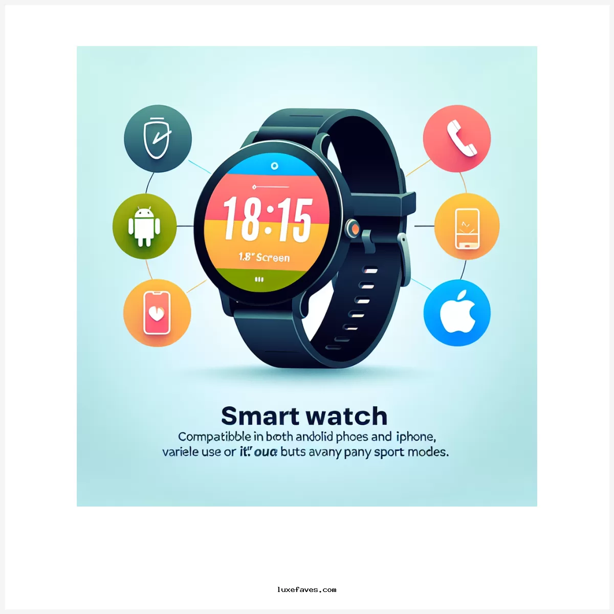 Smart Watch for Women Men, Fitness Tracker Watch for Android Phones iPhone Compatible, 1.85″ Smart Watches for Women Men with 110+ Sport Modes, Smartwatch for Android iOS Phone