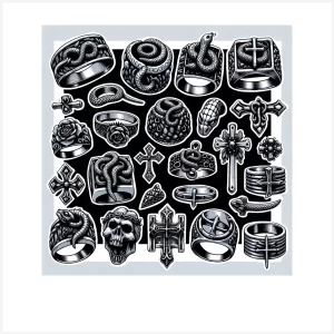 MILACOLATO 49PCS Vintage Silver Punk Rings Knuckle Rings Set for Men Women Snake Cross Flower Chunky Rings Open Adjustable Goth Punk Hip Hop Cool Midi Stackable Rings Pack