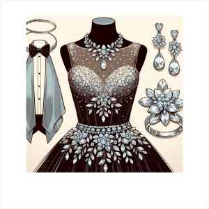 Wedding Jewelry Sets for Women Trendy Wedding Guest Dress Crystal Flower Necklace Earrings Set Sparkly Prom Dresses Formal Dresses for Women