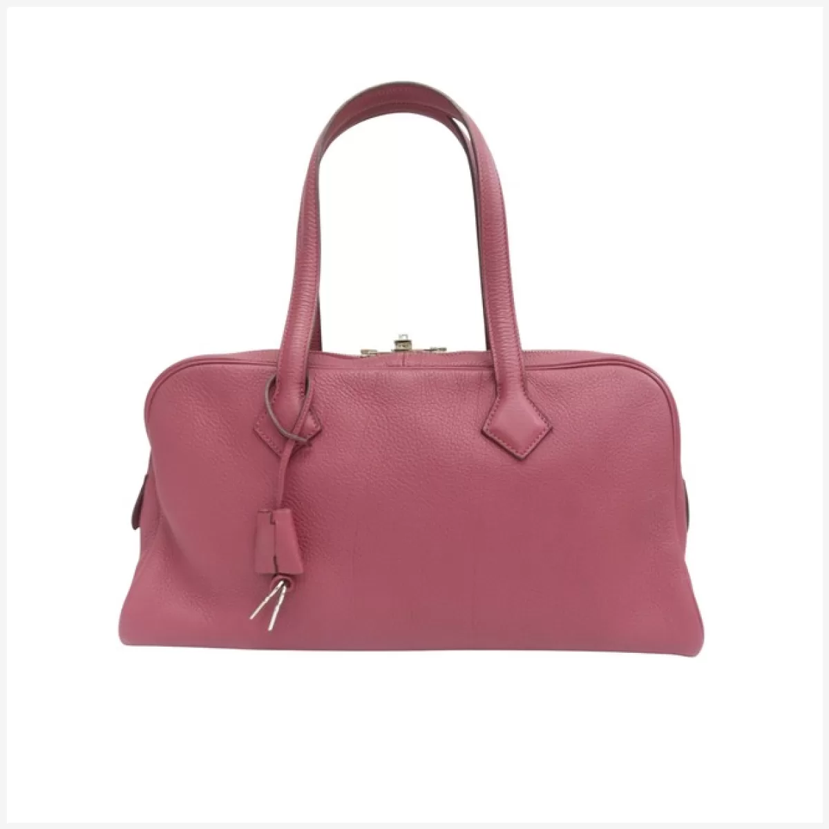 HERMES Victoria Elan 38 Handbag Togo Leather Tosca □O Stamp