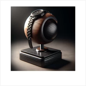 Single Watch Wooden Display Solid Wood Jewelry Stand Display for Wristwatch Bracelet Bangle(Black)